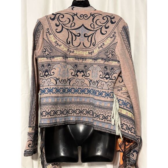 GREAT CONDITION stunning Birdie James AUTHENTIC CHIC embroidery cardigan SIZE ME - Picture 7 of 10
